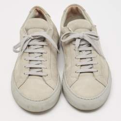 Common Projects Grey Suede Achilles Lace Up Sneakers Size 38