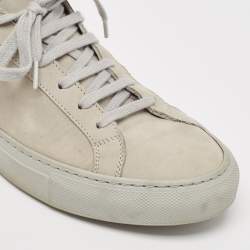 Common Projects Grey Suede Achilles Lace Up Sneakers Size 38