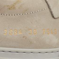 Common Projects Grey Suede Achilles Lace Up Sneakers Size 38
