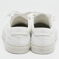 Pre Owned Common Projects White Leather Achilles Sneakers Size 40