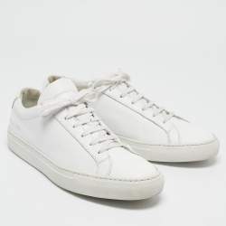 Pre Owned Common Projects White Leather Achilles Sneakers Size 40