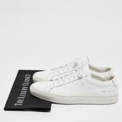 Pre Owned Common Projects White Leather Achilles Sneakers Size 40