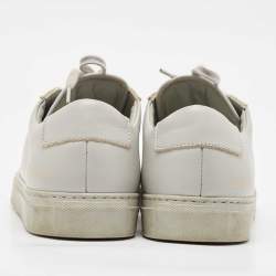 Common Projects Light Grey Leather BBall Low Top Bumpy Sneakers Size 38