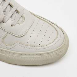 Common Projects Light Grey Leather BBall Low Top Bumpy Sneakers Size 38