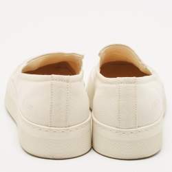 Common Projects White Canvas Slip On Sneakers Size 36
