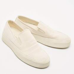 Common Projects White Canvas Slip On Sneakers Size 36