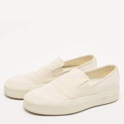 Common Projects White Canvas Slip On Sneakers Size 36