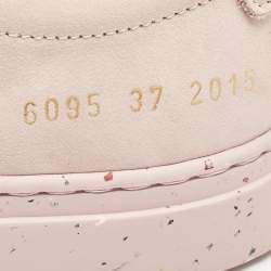 Common Projects Blush Pink Nubuck Leather Achilles Low Top Sneakers Size 37