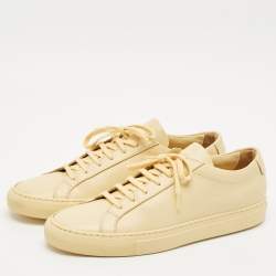 Common Projects Cream Leather Achilles Low Top Sneakers Size 40