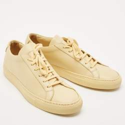 Common Projects Cream Leather Achilles Low Top Sneakers Size 40