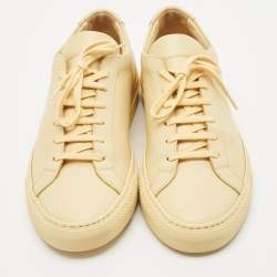 Common Projects Cream Leather Achilles Low Top Sneakers Size 40