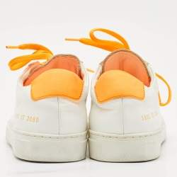 Pre Owned Common Projects White Leather Achilles Low Top Sneakers Size 37