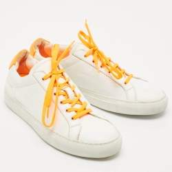 Pre Owned Common Projects White Leather Achilles Low Top Sneakers Size 37