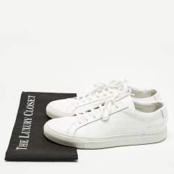 Pre Owned Common Projects White Leather Achilles Sneakers Size 39