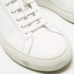 Pre Owned Common Projects White Leather Achilles Sneakers Size 39