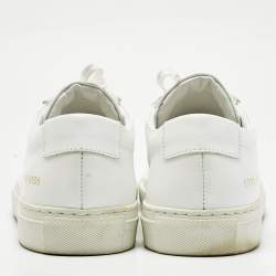 Pre Owned Common Projects White Leather Achilles Sneakers Size 39