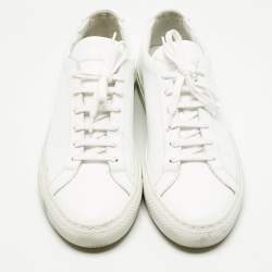 Pre Owned Common Projects White Leather Achilles Sneakers Size 39