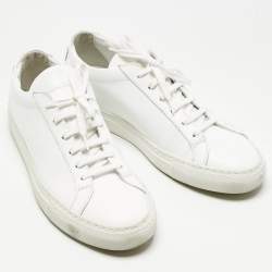 Pre Owned Common Projects White Leather Achilles Sneakers Size 39
