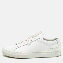 Pre Owned Common Projects White Leather Achilles Sneakers Size 39