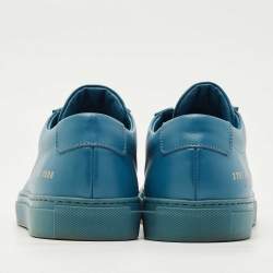 Pre Owned Common Projects Blue Leather Achilles Low Top Sneakers Size 40