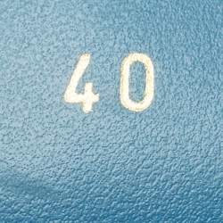 Pre Owned Common Projects Blue Leather Achilles Low Top Sneakers Size 40