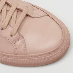 Pre Owned Common Projects Pink Leather Achilles Low Top Sneakers Size 35