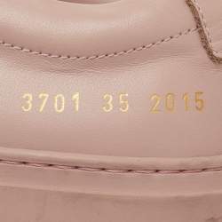 Pre Owned Common Projects Pink Leather Achilles Low Top Sneakers Size 35