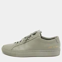 Pre Owned Common Projects Achilles Size 40 Grey Leather Low Top Sneakers