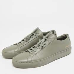 Pre Owned Common Projects Achilles Size 40 Grey Leather Low Top Sneakers