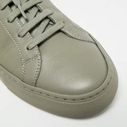 Pre Owned Common Projects Achilles Size 40 Grey Leather Low Top Sneakers