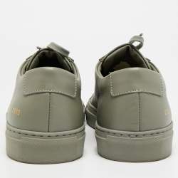 Pre Owned Common Projects Achilles Size 40 Grey Leather Low Top Sneakers