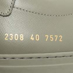 Pre Owned Common Projects Achilles Size 40 Grey Leather Low Top Sneakers