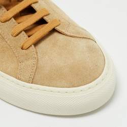 Pre Owned Common Projects Achilles Size 39 Beige Suede Low Top Sneakers