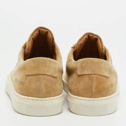 Pre Owned Common Projects Achilles Size 39 Beige Suede Low Top Sneakers