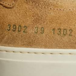 Pre Owned Common Projects Achilles Size 39 Beige Suede Low Top Sneakers