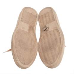 Pre Owned Common Projects Beige Leather Low Top Sneakers Size 39