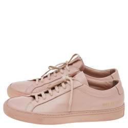 Common Projects Pink Leather Low Top Sneakers Size 39