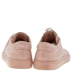 Common Projects Pink Leather Low Top Sneakers Size 39
