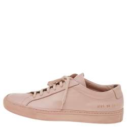 Common Projects Pink Leather Low Top Sneakers Size 39