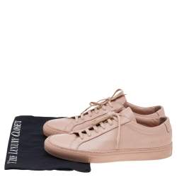 Common Projects Pink Leather Low Top Sneakers Size 39