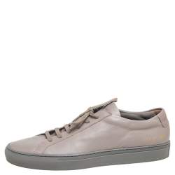Common Projects Grey Leather Low Top Sneakers Size 41