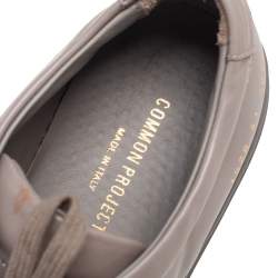 Common Projects Grey Leather Low Top Sneakers Size 41