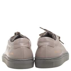 Common Projects Grey Leather Low Top Sneakers Size 41