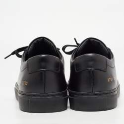Pre Owned Common Projects Black Leather Achilles Sneakers Size 39