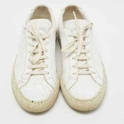 Common Projects White Leather Achilles Sneakers Size 39