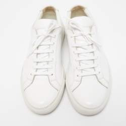 Common Projects White Leather Achilles Low Top Sneakers Size 37