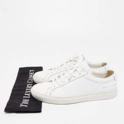 Common Projects White Leather Achilles Low Top Sneakers Size 37