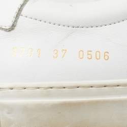 Common Projects White Leather Achilles Low Top Sneakers Size 37