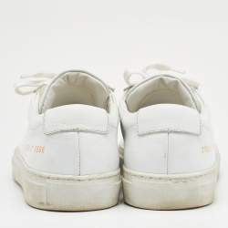 Common Projects White Leather Achilles Low Top Sneakers Size 37