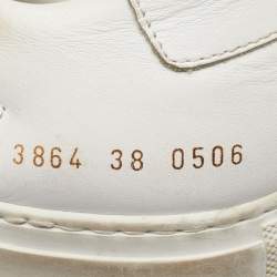 Common Projects White Leather Achilles Low Top Sneakers Size 38
